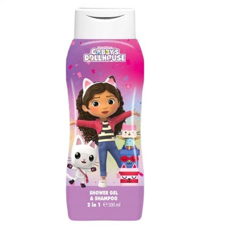 Gabby's Dollhouse żel pod prysznic i szampon dla dzieci 2w1 500ml