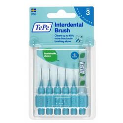 Orginal szczoteczki do przestrzeni międzyzębowych z bioplastiku 0.6mm Niebieskie 6szt.