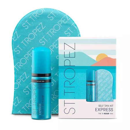 Self Tan Express zestaw ekspresowa samoopalająca pianka 50ml + rękawica