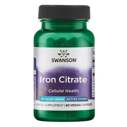 Iron Citrate 25 mg suplement diety uzupełniający niedobory żelaza 60 kapsułek