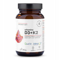 Witamina D3 2000 IU + K2 suplement diety 90 kapsułek