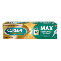 Power Max Mocowanie + Osłona krem mocujący do protez o miętowym smaku 40g