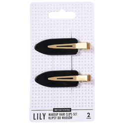 Sister Young Lily klipsy do włosów do makijażu Black 2szt