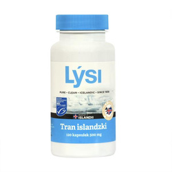 Tran islandzki 500mg suplement diety 120 kapsułek
