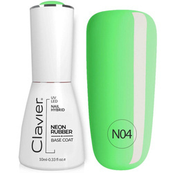 Luxury Neon Rubber Base kolorowa baza kauczukowa N04 Green Rainbow 10ml