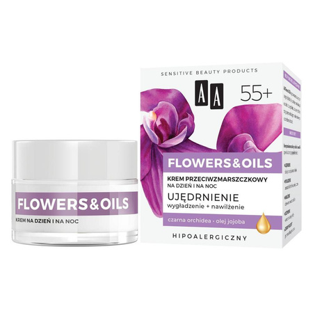 Flowers&Oils 55+ Ujędrnienie krem przeciwzmarszczkowy na dzień i na noc 50ml