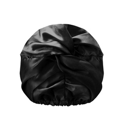 Hair Treatment Bonnet czepek pod prysznic i do olejowania włosów 2w1 Black