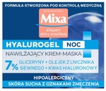 Mixa Hya lurogel Noc nawilżający krem-maska nocna odbudowa 50ml