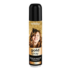 Lakier do włosów z brokatem Złoty 75ml
