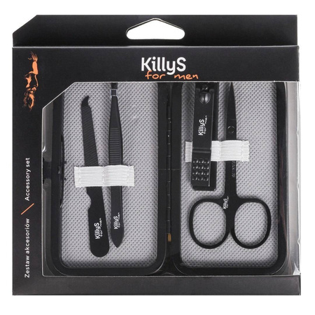 For Men Accessory Set zestaw nożyczki do paznokci + obcinaczki do paznokci + pilnik do paznokci + pęseta do depilacji
