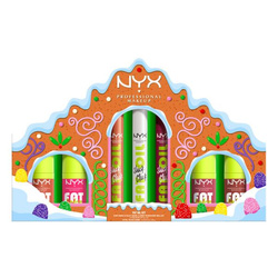 NYX Professional MakeUp Holiday Fat Gingerbread House Kit zestaw błyszczyków i balsamów do ust