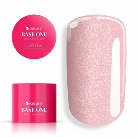 SILCARE Base One Shimmer Misty Rose żel budujący do paznokci 15g