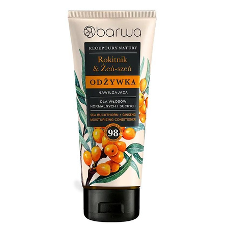Receptury Natury nawilżająca odżywka do włosów Rokitnik + Żeń-szeń 200ml
