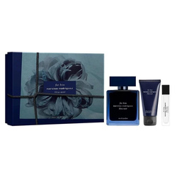 Narciso Rodriguez For Him Bleu Noir zestaw woda perfumowana spray 100ml + żel pod prysznic 50ml + woda perfumowana spray 10ml