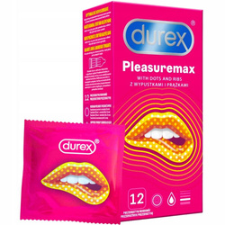 Pleasuremax prezerwatywy z wypustkami i prążkami 12szt
