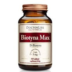 Doctor Life Biotyna Max D-Biotyna 5mg suplement diety 100 tabletek