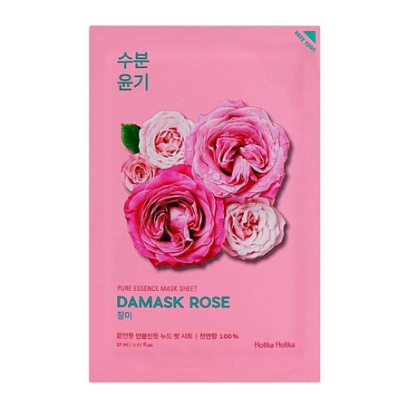 Holika Holika Pure Essence Mask Sheet Damask Rose przeciwzmarszczkowa maseczka z ekstraktem z róży 20ml