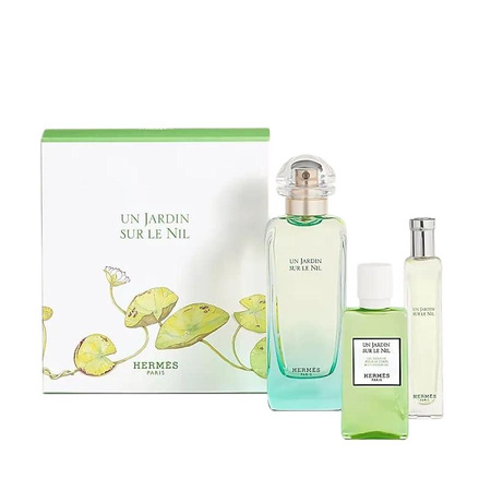 Hermes Un Jardin Sur Le Nil zestaw woda toaletowa spray 100ml + woda toaletowa spray 15ml + żel pod prysznic 40ml