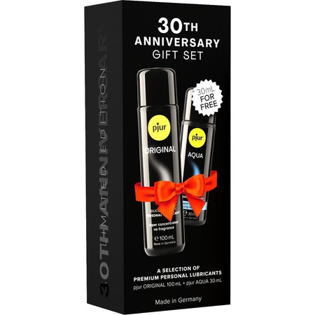30th Anniversary Gift Set zestaw Original silikonowy lubrykant 100ml + Aqua lubrykant na bazie wody 30ml