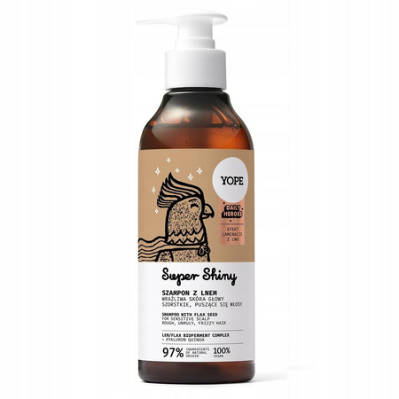 Daily Heroes Super Shiny szampon do włosów z lnem 300ml