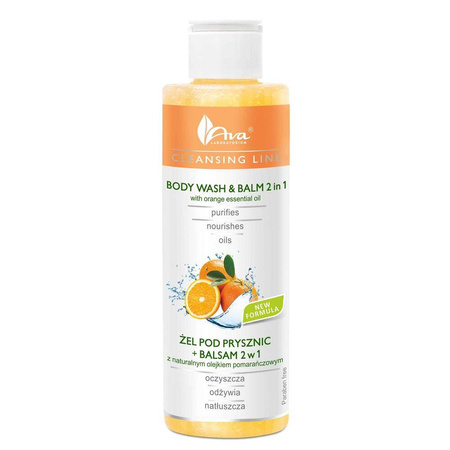 Face Wash &amp; Balm żel do mycia ciała i peeling 2w1 Olejek pomarańczowy 200ml