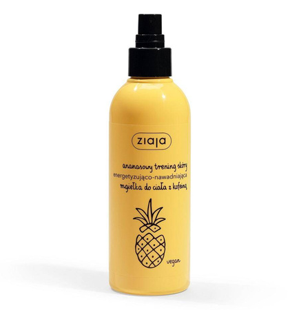 Ziaja Ananasowy Trening Skóry energetyzująco-nawadniająca mgiełka do ciała z kofeiną 200ml