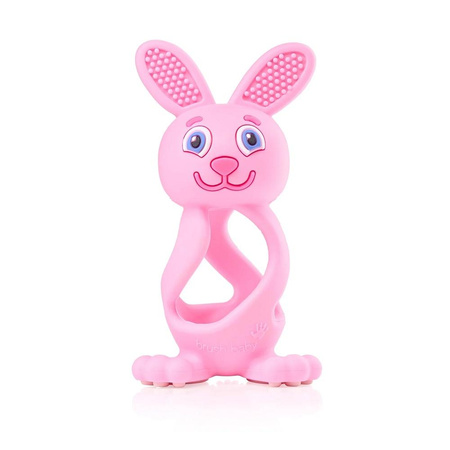 Bobbie Bunny Teether zabawka-gryzak dla niemowląt Rose Pink