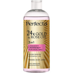 24K Gold &amp; Rose Oil luksusowy łagodzący płyn micelarny 400ml