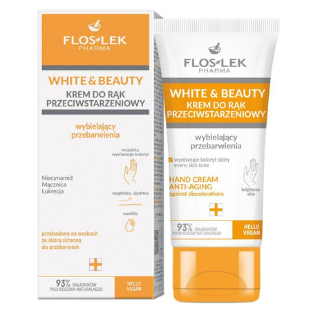 White &amp; Beauty krem do rąk przeciwstarzeniowy wybielający przebarwienia 45ml