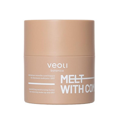 Veoli Botanica Melt With Comfort emulgujące masełko nawilżające do zmywania makijażu i SPF do skóry suchej i odwodnionej 40g