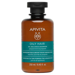 Apivita Oily Hair Oil Balance Shampoo szampon regulujący przetłuszczanie z Miętą i Propolisem 250ml