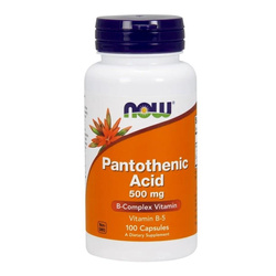 Now Foods Pantothenic Acid kwas pantotenowy witamina B5 500mg 100 kapsułek