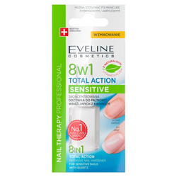 Nail Therapy Professional 8in1 Sensitive Total Action wzmacniająca odżywka do paznokci 12ml