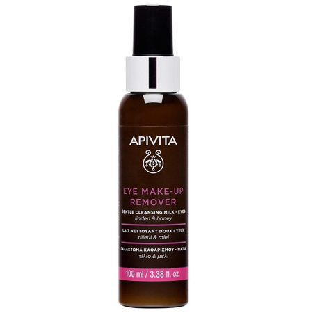 Apivita Eye Make-Up Remover Gentle Cleansing Milk mleczko łagodnie usuwające makijaż oczu z Miodem i Lipą 100ml
