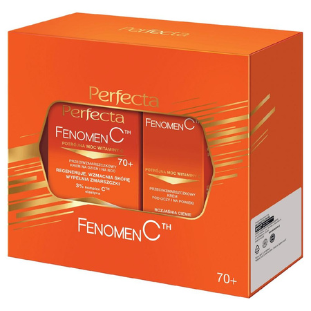 Fenomen C zestaw przeciwzmarszczkowy krem do twarzy 70+ 50ml + przeciwzmarszczkowy krem pod oczy i na powieki 15ml