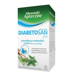 Diabetosan Fix prawidłowy metabolizm cukrów suplement diety w formie herbatki ziołowej 20 saszetek