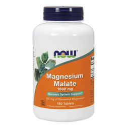 Now Foods Magnesium Malate jabłczan magnezu 1000mg 180 tabletek