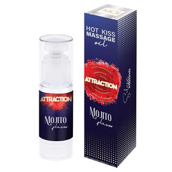 Attraction Hot Kiss Massage Oil olejek do masażu Mojito 50ml