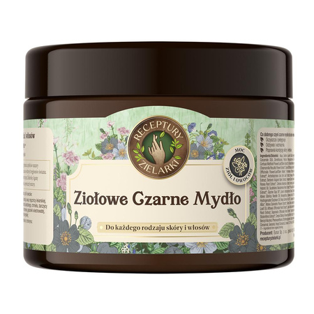 Ziołowe czarne mydło do mycia ciała i włosów 300ml
