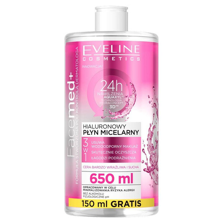 Facemed+ hialuronowy płyn micelarny 3w1 650ml