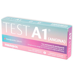 Test A1 (angina) test do samokontroli na bakterie paciorkowców z grupy A 1szt