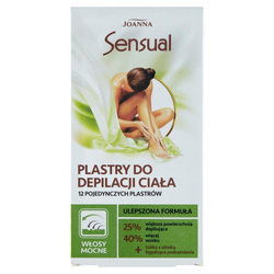 Sensual plastry do depilacji ciała włosy mocne 12szt + tubka z oliwką łagodzącą 10ml