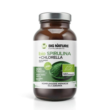 Bio Spirulina+Chlorella suplement diety 300 tabletek