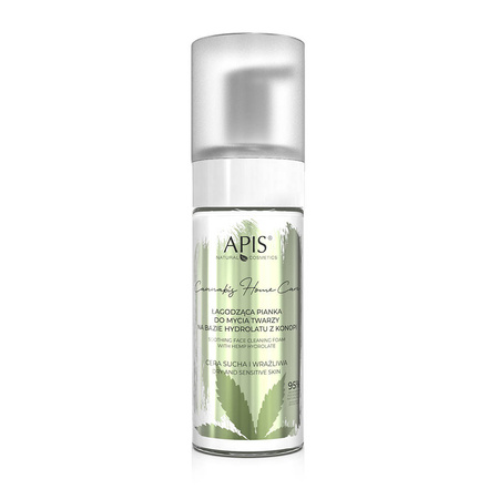 APIS - Cannabis Home Care łagodząca pianka do mycia twarzy na bazie hydrolatu z konopi 150ml
