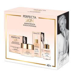 Perfecta Skin Małgorzata Kożuchowska 40+ zestaw modelująco-liftingujący krem na dzień i na noc 50ml + nawilżająco-wygładzający elixir pod oczy 15ml