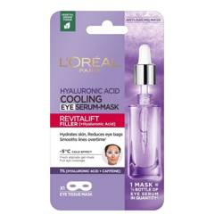 L'Oréal Revitalift Filler [+Kwas Hialuronowy] chłodząca maska z serum pod oczy 11g