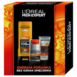 L'Oreal Paris Men Expert Hydra Energetic zestaw żel pod prysznic 400ml + krem nawilżający 50ml + żel do mycia twarzy 100ml