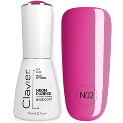 Luxury Neon Rubber Base kolorowa baza kauczukowa N02 Purple Rainbow 10ml
