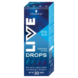 Live Drops krople do nietrwałej koloryzacji włosów Crystal Blue 30ml