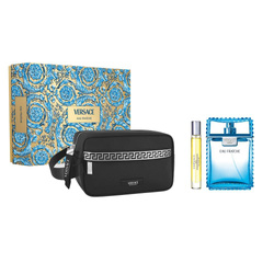 Versace Man Eau Fraiche zestaw woda toaletowa spray 100ml + woda toaletowa spray 10ml + kosmetyczka